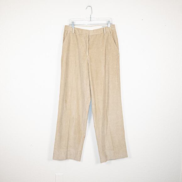 Officine Generale Sally Wide Leg Corduroy Trousers Beige size 40 - Picture 2 of 12